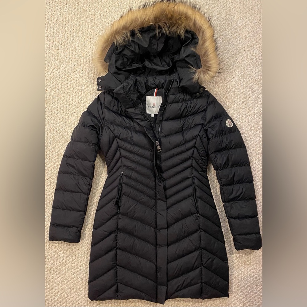 Moncler Womens Size 1 Puffer Jacket Goose Down Coat with FLAW!